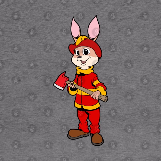 Fireman Bunny by Modern Medieval Design